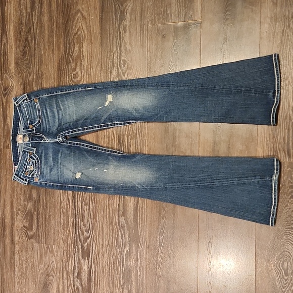 True Religion Denim - ❤️ TRUE RELIGION JOEY BIG T FLARE BELL BOTTOM JEANS, 0 (25)